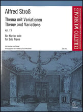 Theme and Variations, Op. 15 piano sheet music cover